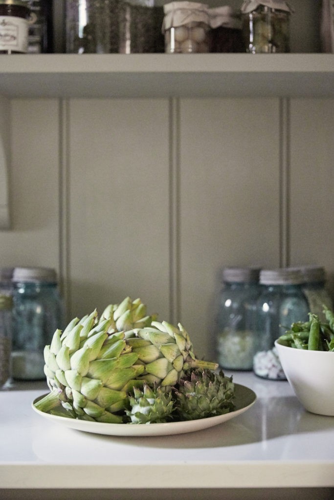 Kitchen in Flaxen Grey Edward Bulmer Natural Paint